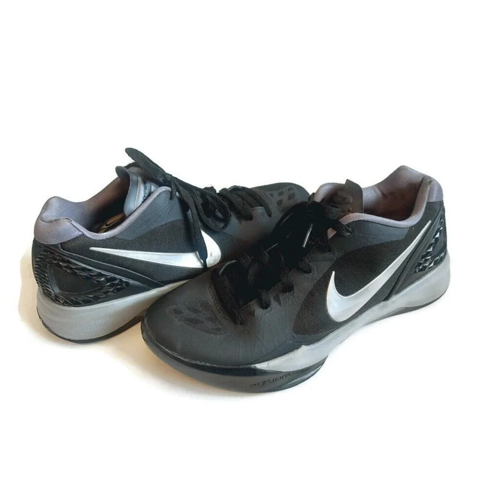 Nike Womens Size 9 Zoom Volley Hyperspike Volleyball Shoes Black Metallic Silver
